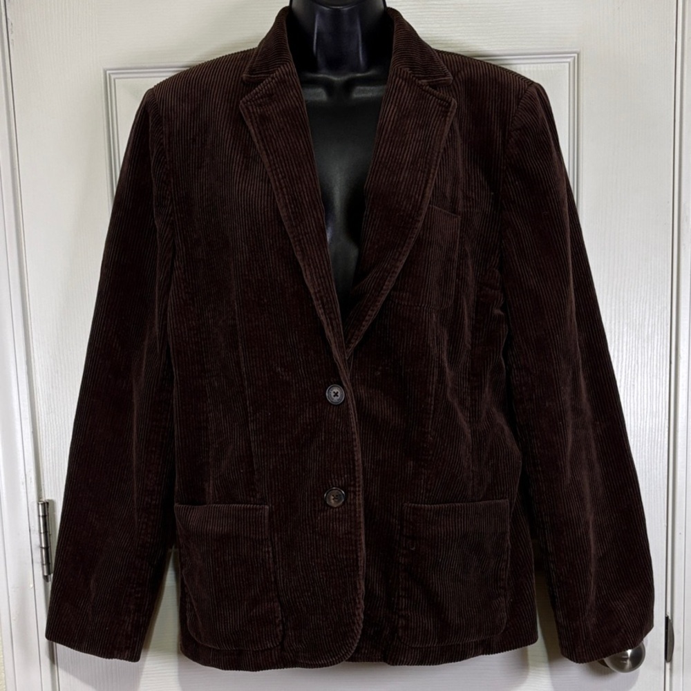 Jones New York Signature Women’s Brown Corduroy Blazer Size 12